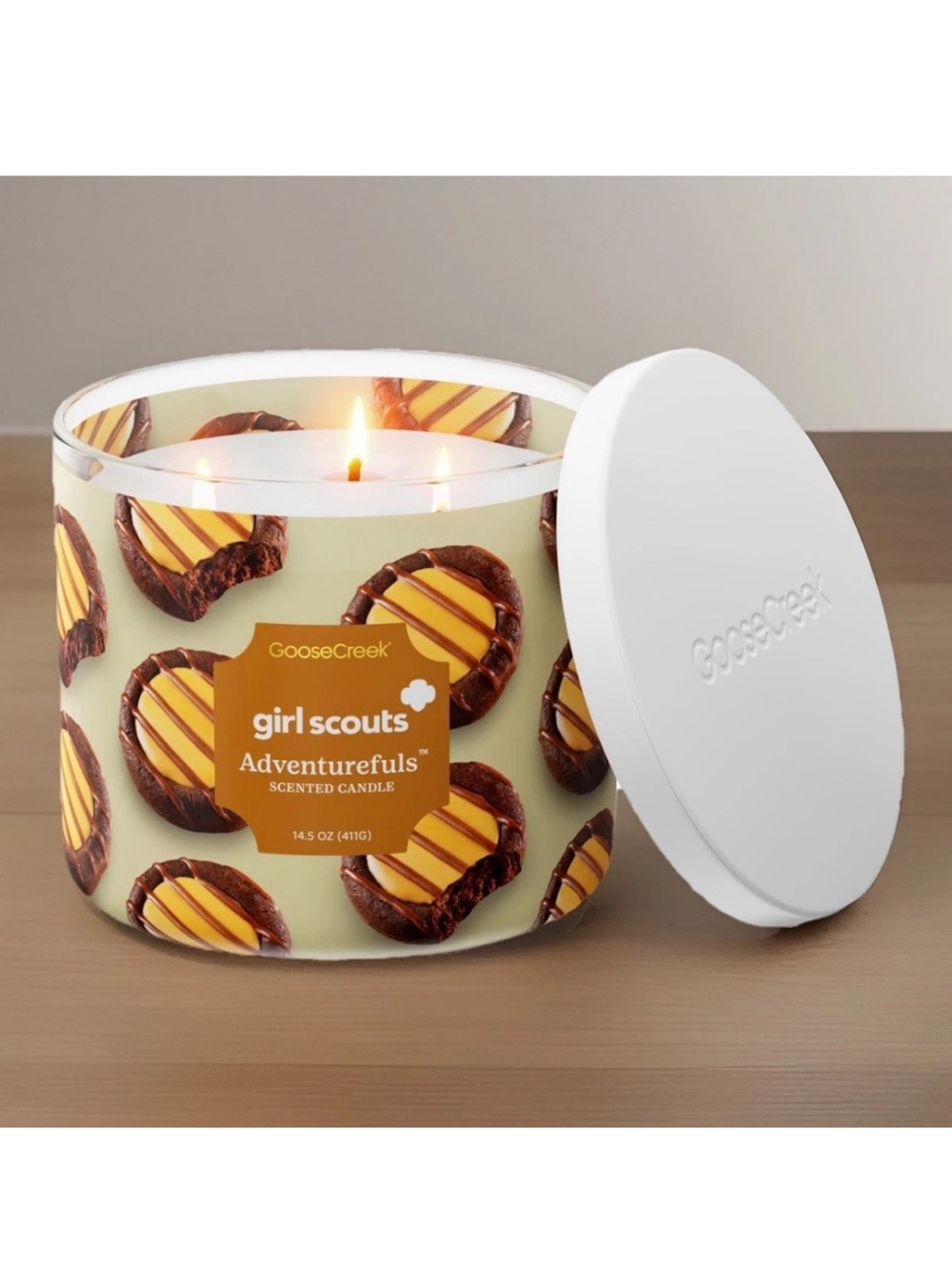 Goose Creek 3-Wick Candle- Girl Scouts Adventurefuls Cookies (14.5 oz)